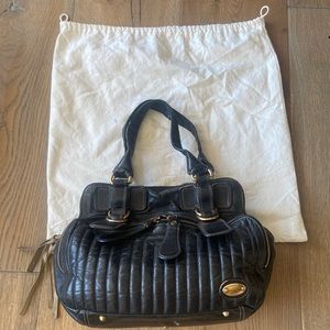 Chloe Black Leather Bay Handbag Good preowned conition